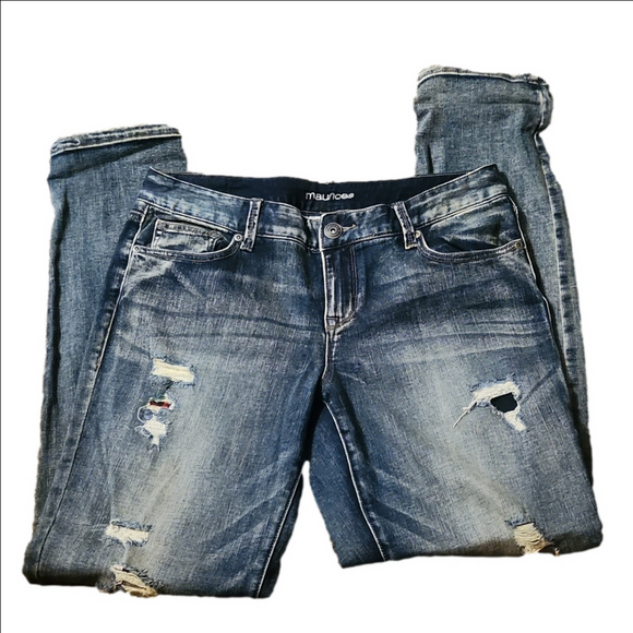 Maurices Denim - ♡Maurices Distressed Stretch Skinny Jeans Size 9/10
